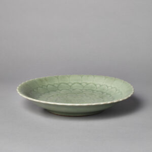 A large celadon-glazed 'lotus' dish (Yongzheng period, 1722-1735)