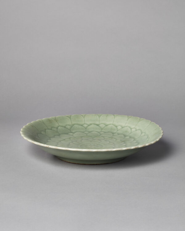 A large celadon-glazed 'lotus' dish (Yongzheng period, 1722-1735)