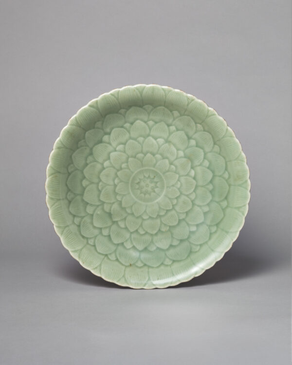 A large celadon-glazed 'lotus' dish (Yongzheng period, 1722-1735)