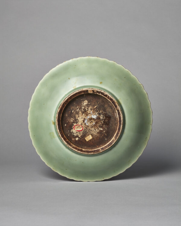 A large celadon-glazed 'lotus' dish (Yongzheng period, 1722-1735)